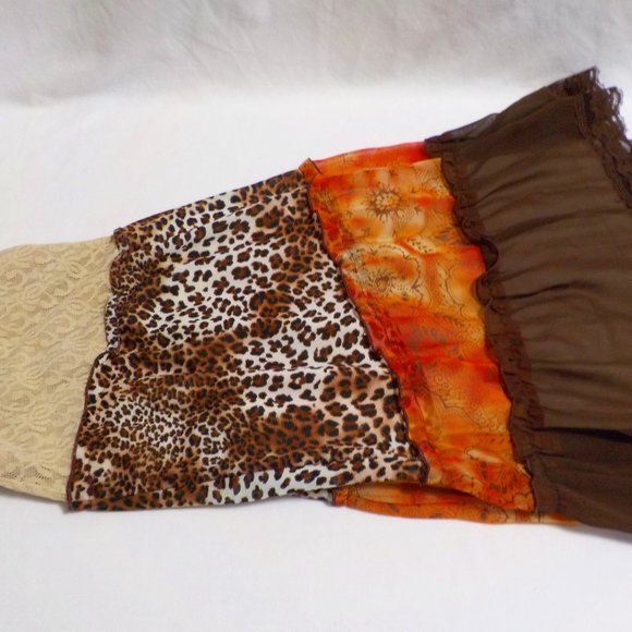 Speechless Women's 4 Pattern Earthtone Midi Skirt Size S - Picture 1 of 9